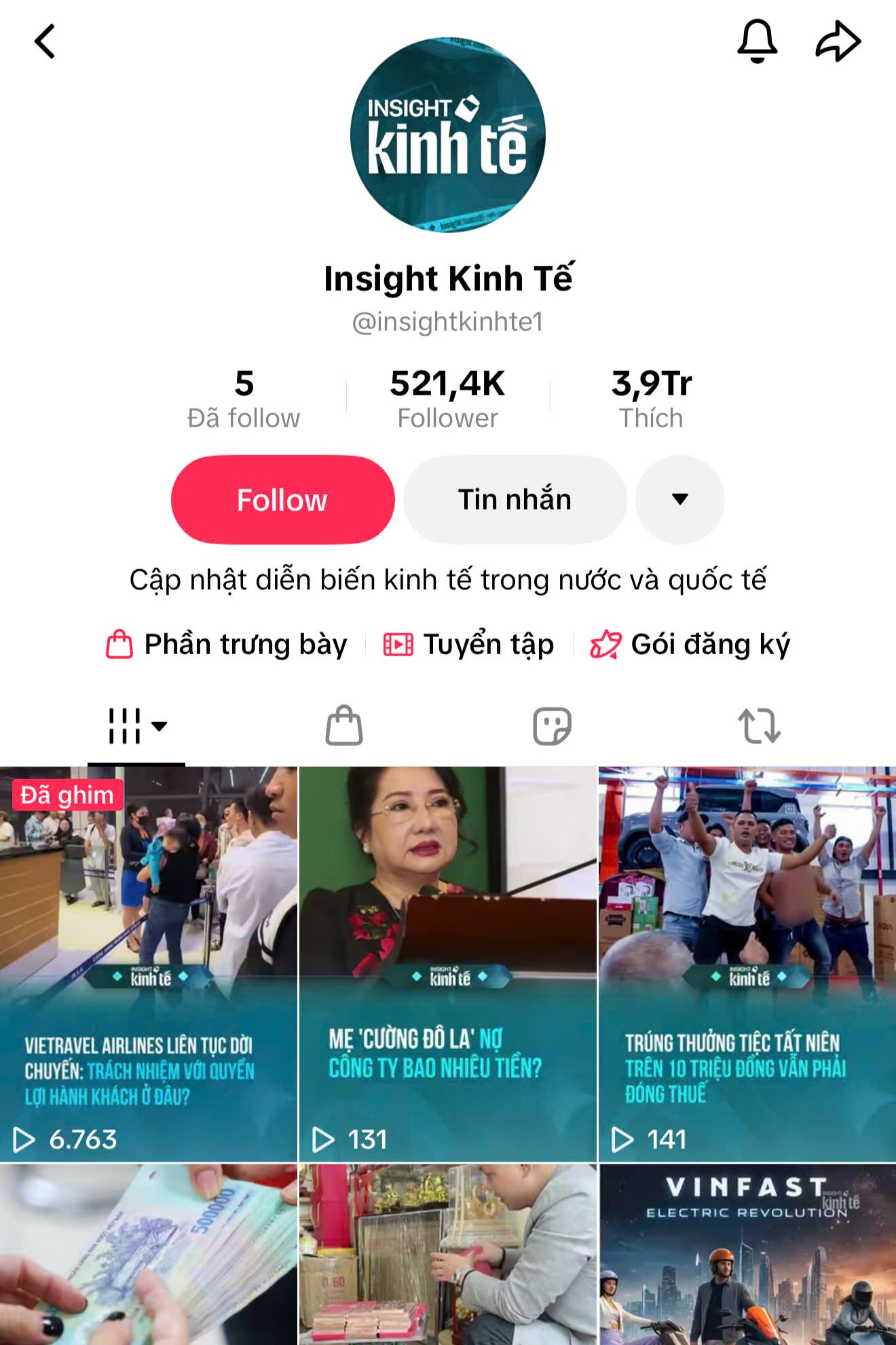 Tiktok Insight Kinh Tế